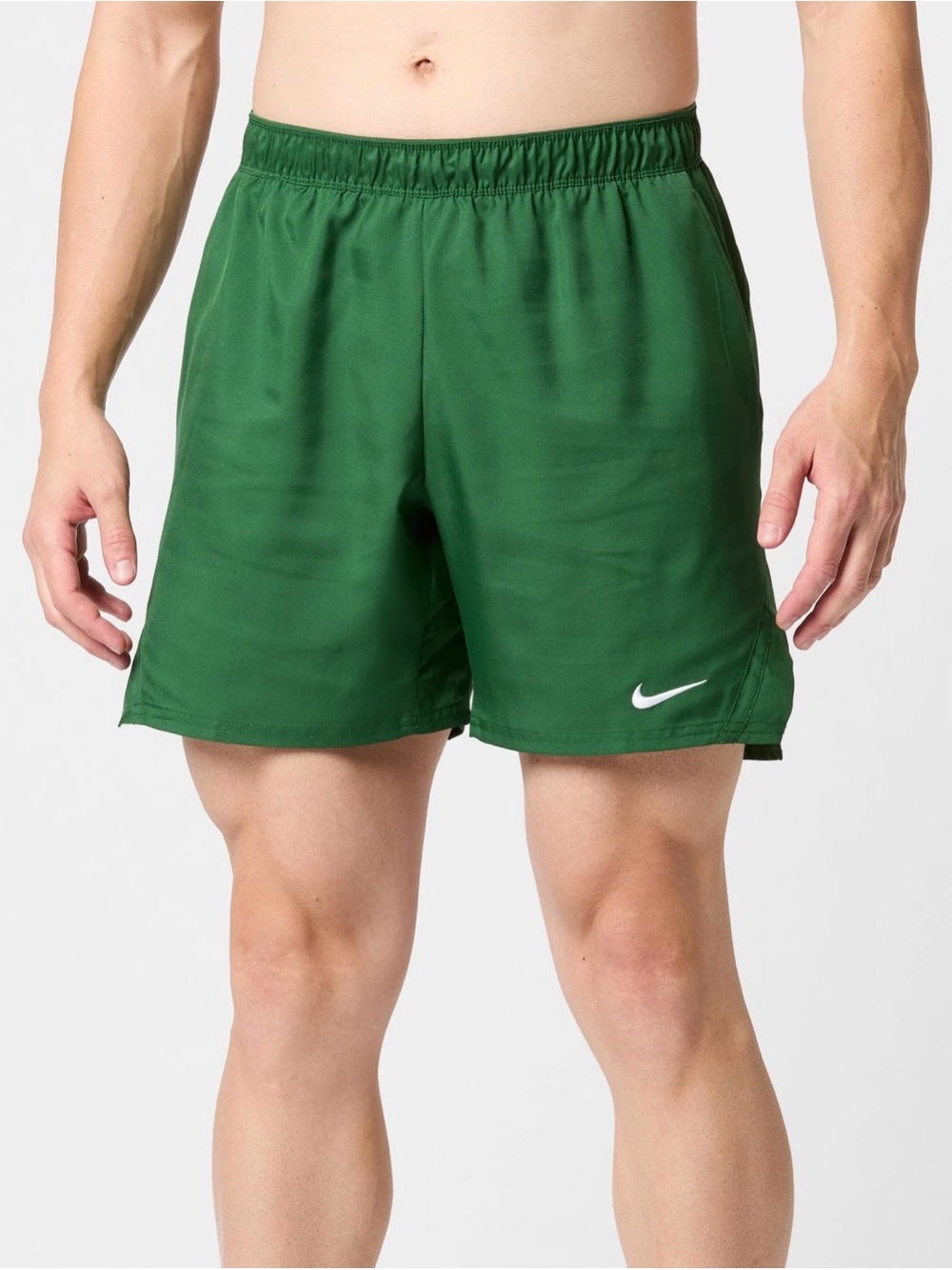 Nike Men’s Green Athletic Shorts with White Swoosh